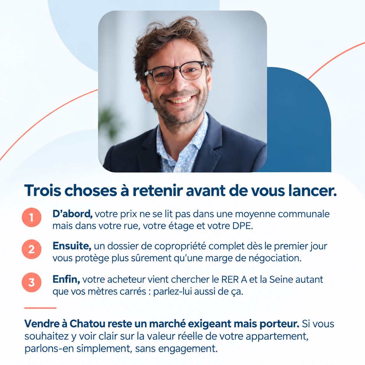 Infographie : les étapes pour vendre son appartement à Chatou